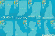 Maps of All 50 United States, a Person Illustration by retrorocket (Thumbnail 5 of 8)