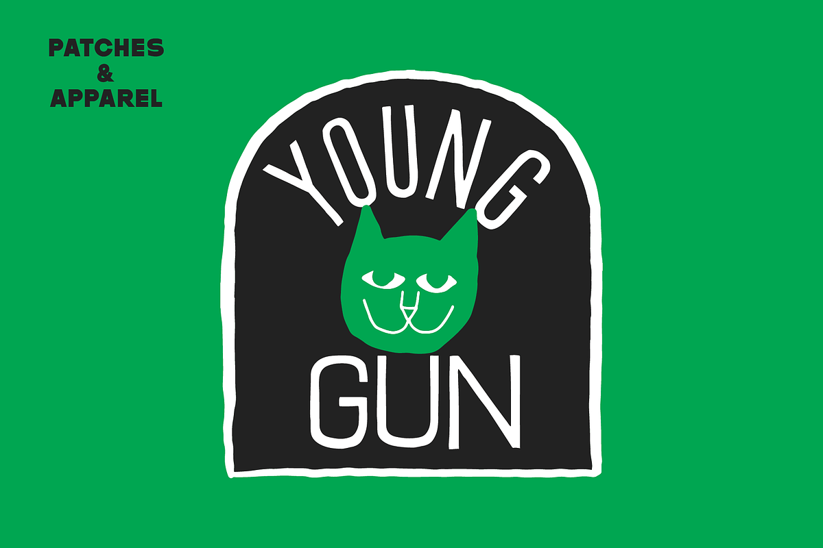 YOUNG GUN — A Wonky Headline Font, a Font by Millieangelo (Photo 8 of 11)