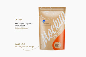 Kraft Paper Doy-Pack With Zipper