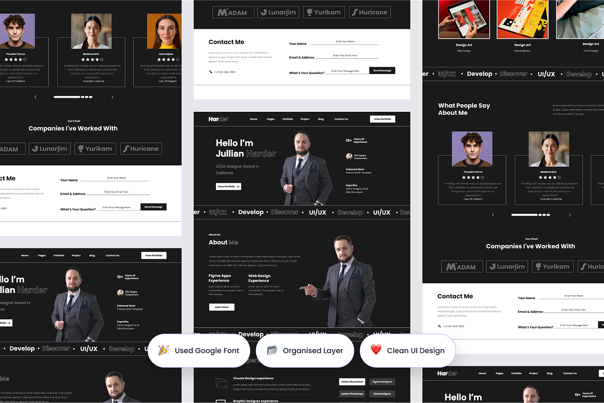 Personal Portfolio Landing Page, a Landing Page Template by Annora Studio (Photo 3 of 4)