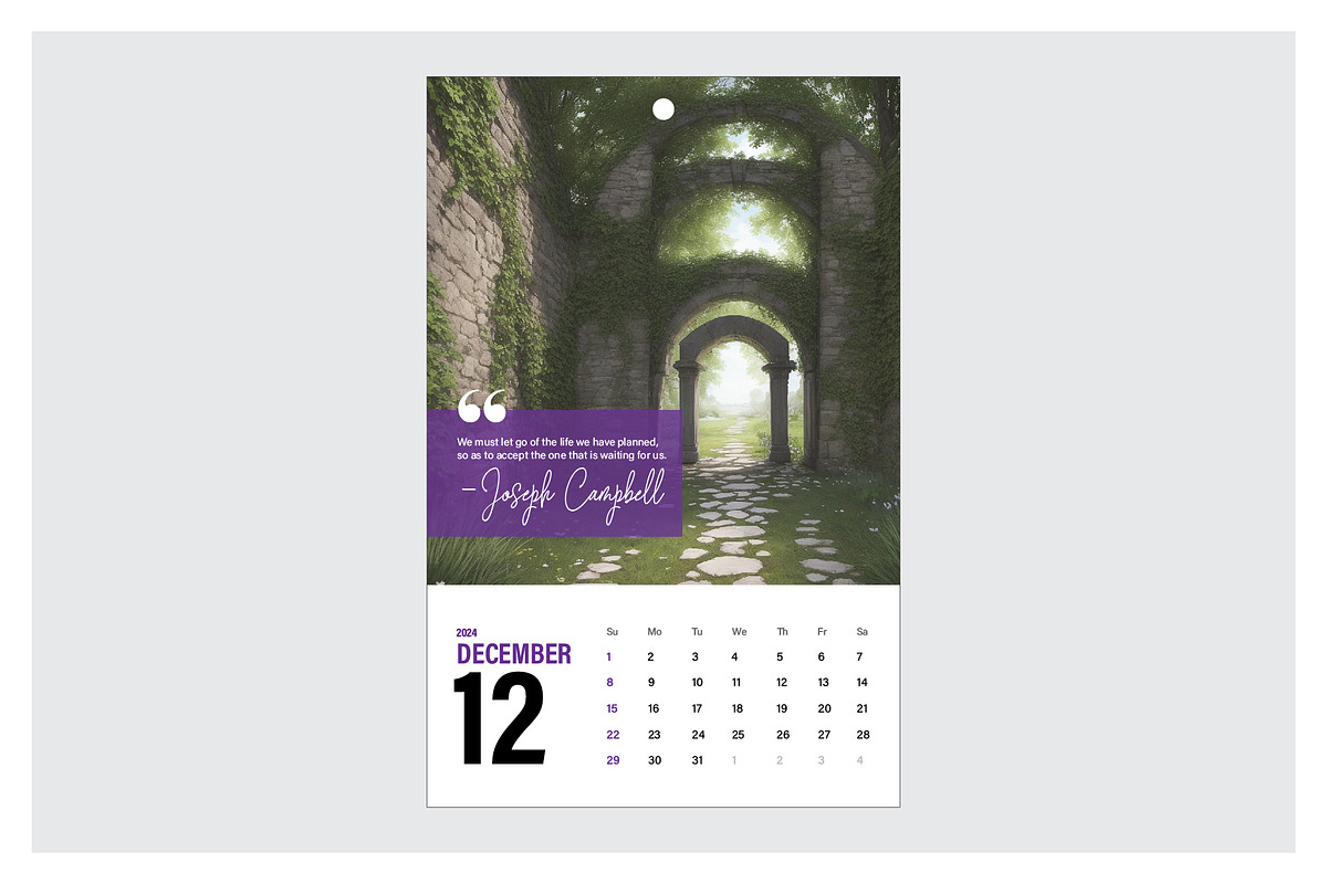 2024 Tabloid Calendar with Quotes, a Poster Template by CreativPurpose (Photo 13 of 13)