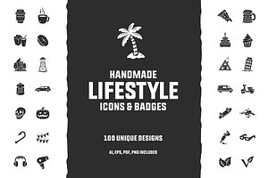 100 Handmade Lifestyle Icons