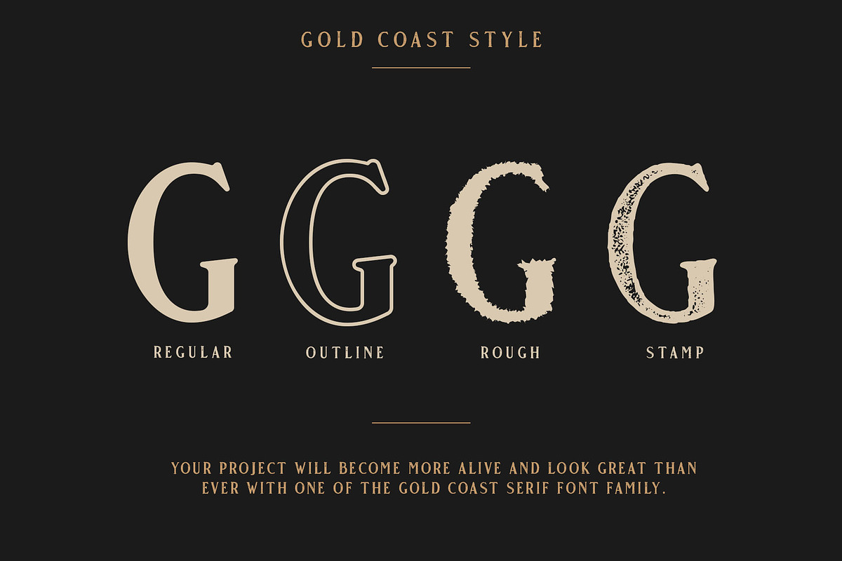 Gold Coast - Vintage Serif + Extras preview 8