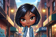 Procreate Chibi Girl Stamps, a Brush Add-On by OneBerryCreations (Thumbnail 5 of 10)