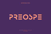 Preospe - Modern Futuristic Typeface, a Sans Serif Font by Letterna (Thumbnail 1 of 4)