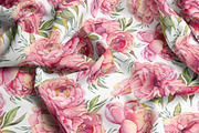 PEONY watercolor clip art & patterns, an Object Graphic by Jeanna Draw (Thumbnail 11 of 15)