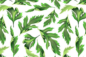 Tropical Leaves. Seamless Stylish Fa