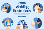 Animated Wedding Illustration Set, a Person Illustration by Brickclay (Thumbnail 1 of 5)
