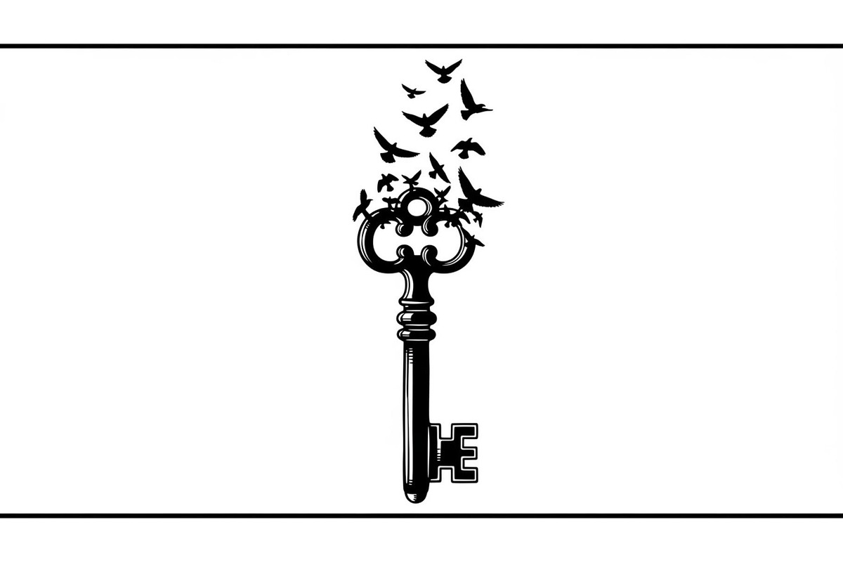 50 Flying Keys Silhouette Vector Bun, an Illustration by Designs_River (Photo 15 of 51)
