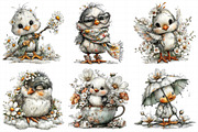Whimsical Spring Chick Clipart, an Illustration by Daily.Designs (Thumbnail 4 of 7)
