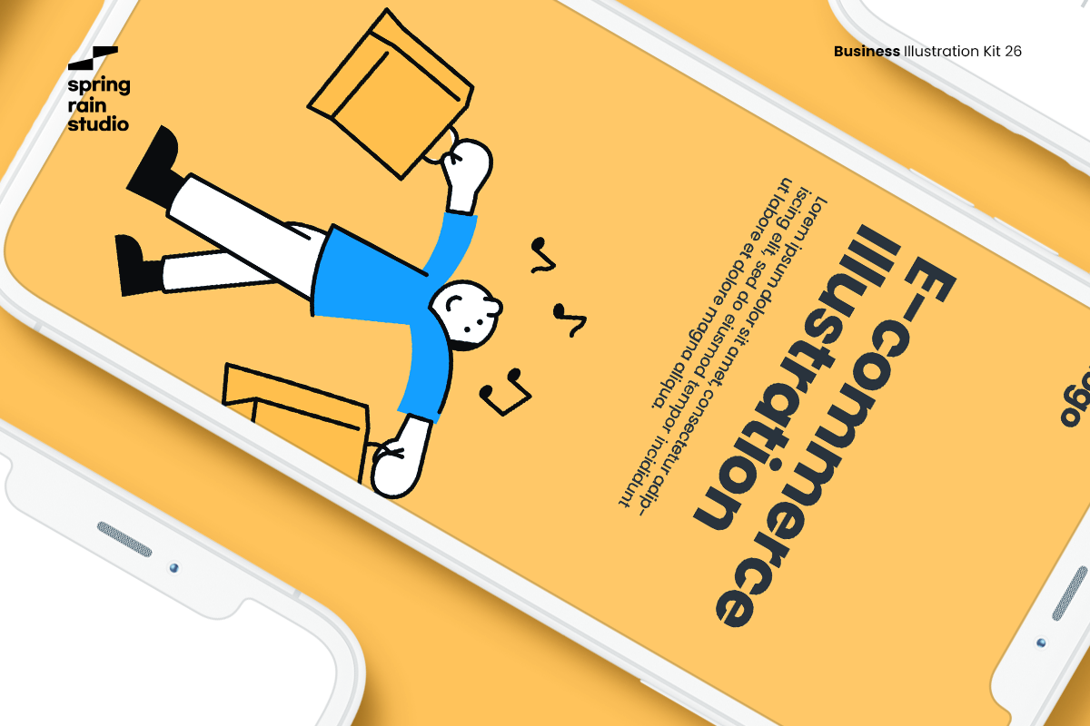 Minimal E-commerce line Illustration, a Person Illustration by springrain studio (Photo 5 of 10)