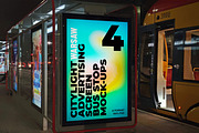 Warsaw Bus Stop Ad Screen Set 1, an Advertising Mockup by Graphic Shelter (Thumbnail 3 of 7)