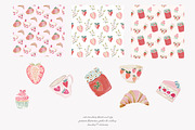 strawberry watercolor clipart set, a Decorative Illustration by Patishop Art (Thumbnail 4 of 6)