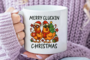 Merry Cluckin Christmas Chicken PNG, an Illustration by Daily.Designs (Thumbnail 4 of 5)