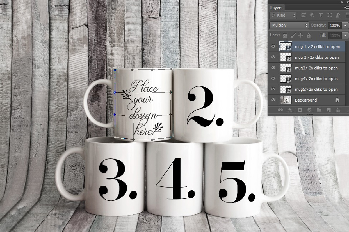 5 coffee mug mockup five cup mock up, a Cups & Container Mockup by Leo Flo Mockups (Photo 3 of 3)