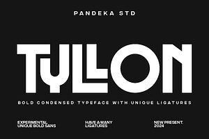 Tyllon - Bold Ligature Sans Serif, a Sans Serif Font by Pandeka Studio