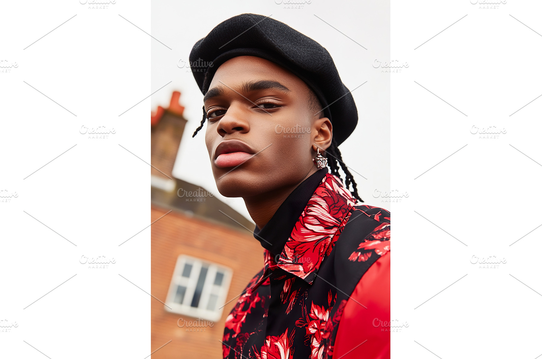 Stylish young african male in red, a Beauty & Fashion Photo by Lermont51