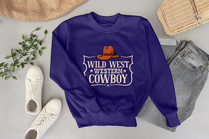 Western Cowboy Shirt Design, a Graphic by Vector Portal