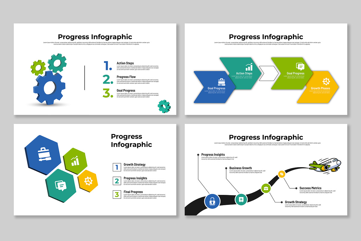 Progress Infographic, a Presentation Template by Mighty-Slide (Photo 3 of 5)