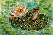 Beaded Frog & Lily Pad PNG, an Object Graphic by The Edit (Thumbnail 2 of 3)