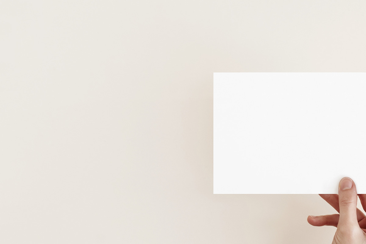 Minimalist Blank Card Mockup #2, a Mockup by HALFTOUNE (Photo 5 of 6)