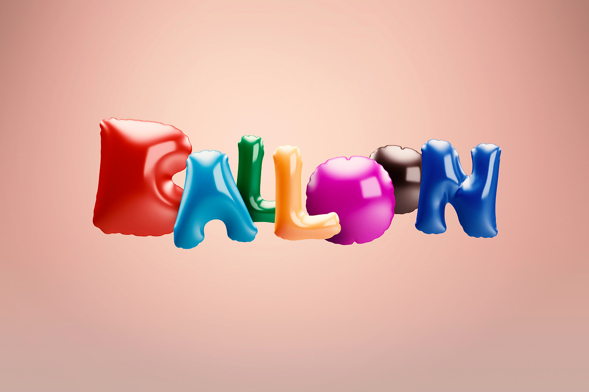 Balloon 3D Letters, an Object Graphic by GK Creative (Photo 1 of 10)