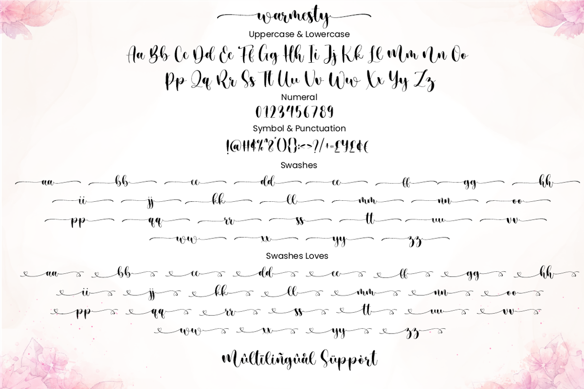 Warmesty - Lovely Font, a Script Font by Sronstudio (Photo 9 of 10)
