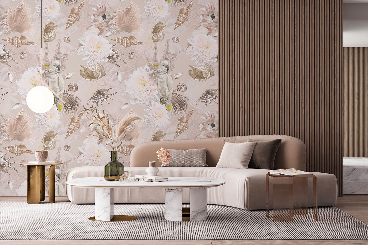 Elegant Parrot - wallpaper pattern, a Pattern Graphic by NNclipart (Photo 6 of 10)