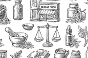 Herbal Medicine Sketch Set, an Object Graphic by RT Studio (Thumbnail 2 of 4)
