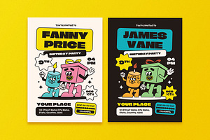 Cartoon Kids Birthday Invitation, an Invitation Template by Aiyari Graphic