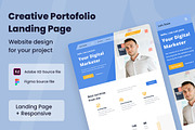 Portfolio Web Design, a Wireframe Template by INSPR STD (Thumbnail 1 of 6)
