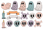 Groovy Pastel Halloween Clipart, a Graphic by Murphy & Frank (Thumbnail 6 of 9)