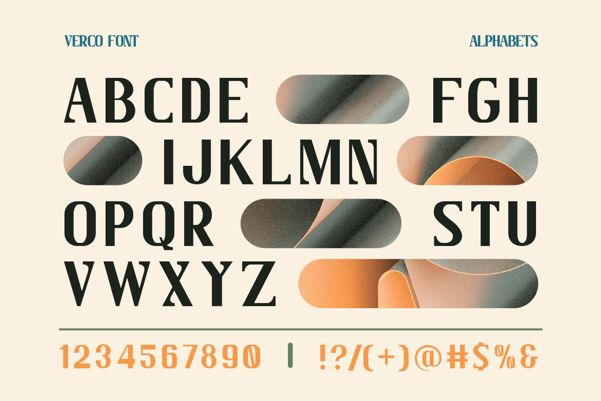 Verco, a Sans Serif Font by Burntilldead (Photo 3 of 13)