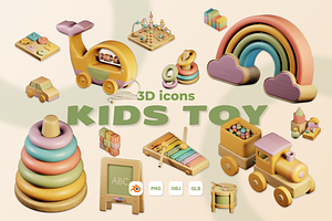 3D Kids Toys Icon Pack, a 3D by Laimmilka