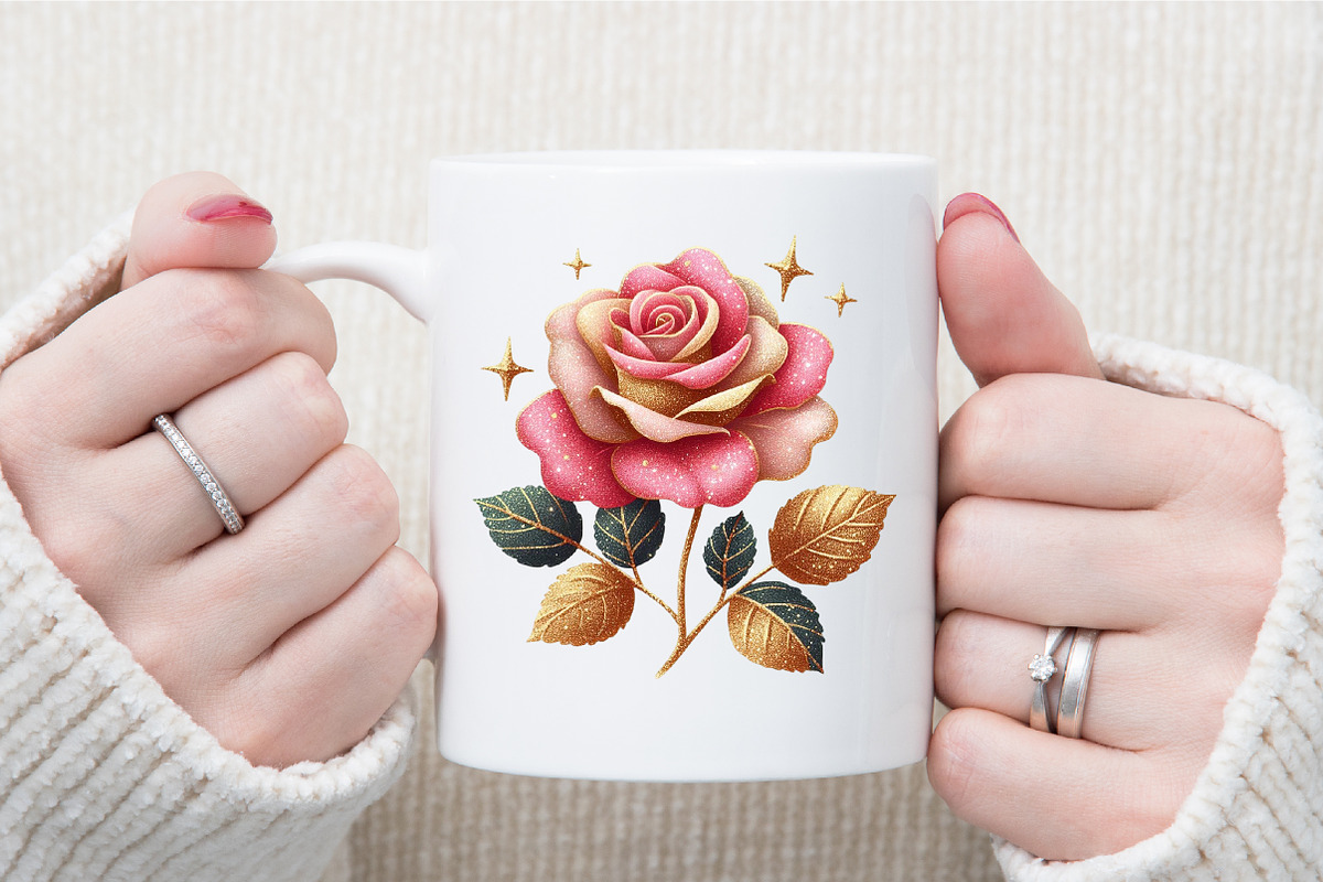 Glitter Roses Clipart - Flowers Clip, an Illustration by Sublimation Artist (Photo 5 of 6)