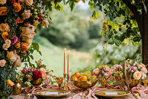 Charming countryside tablescapes adorned with fresh orchard frui, a Holiday Photo by Studio ANNA