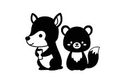 Cute Forest Animal Silhouette Bundle, an Illustration by Creativeshirt (Thumbnail 53 of 54)