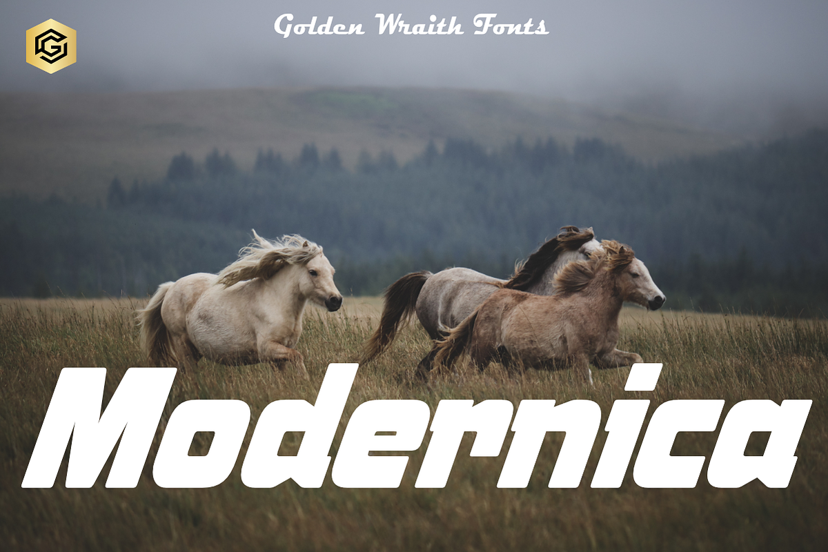 Modernica Font, a Sans Serif Font by Golden Wraith