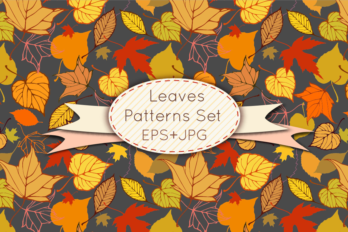 Leaves seamless patterns set, a Pattern Graphic by IreneArt illustrations (Photo 1 of 5)