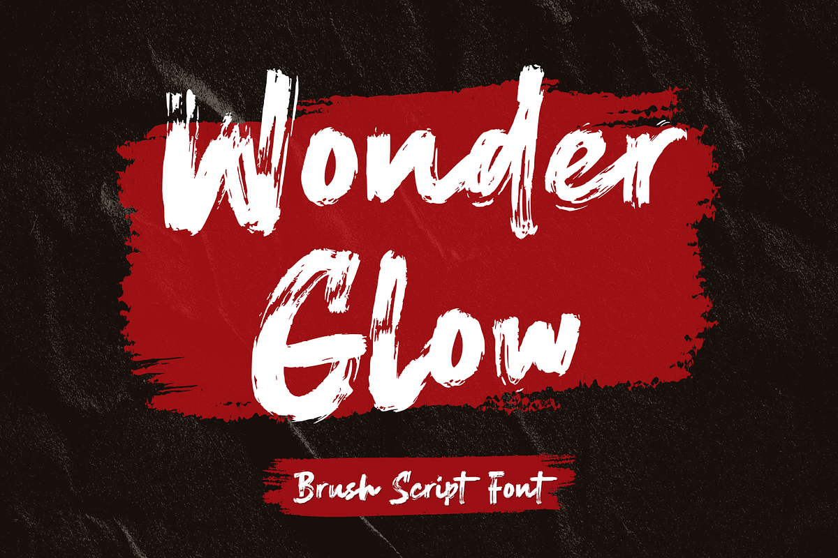 Wonder Glow – Brush Script Font, a Script Font by Fikryal Studio (Photo 1 of 11)