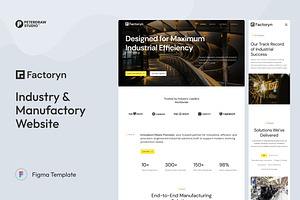 Industry & Manufactory Website UI, an UI Kit Template by peterdraw
