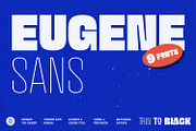 Eugene Sans Fonts Family, a Sans Serif Font by Asenbayu (Thumbnail 1 of 15)