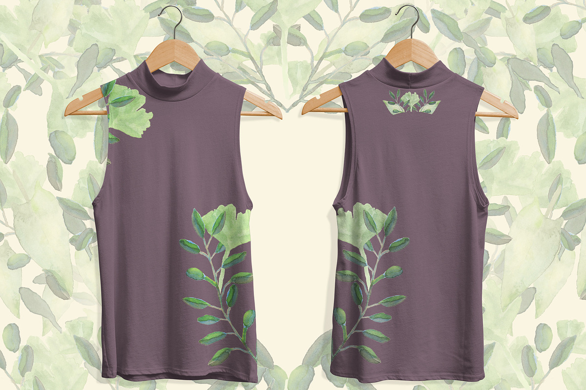 Botanical Watercolor Leaves, a Texture Graphic by Carolyn Packard Design (Photo 7 of 8)
