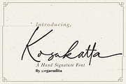 Kosakatta, a Script Font by endita (Thumbnail 1 of 4)