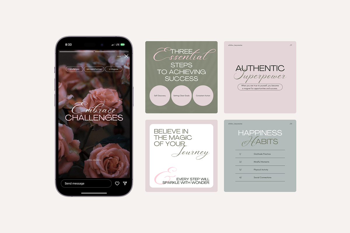 Inspirational Social Media Kit Canva, a Social Media Template by Karisma Studio (Photo 3 of 7)