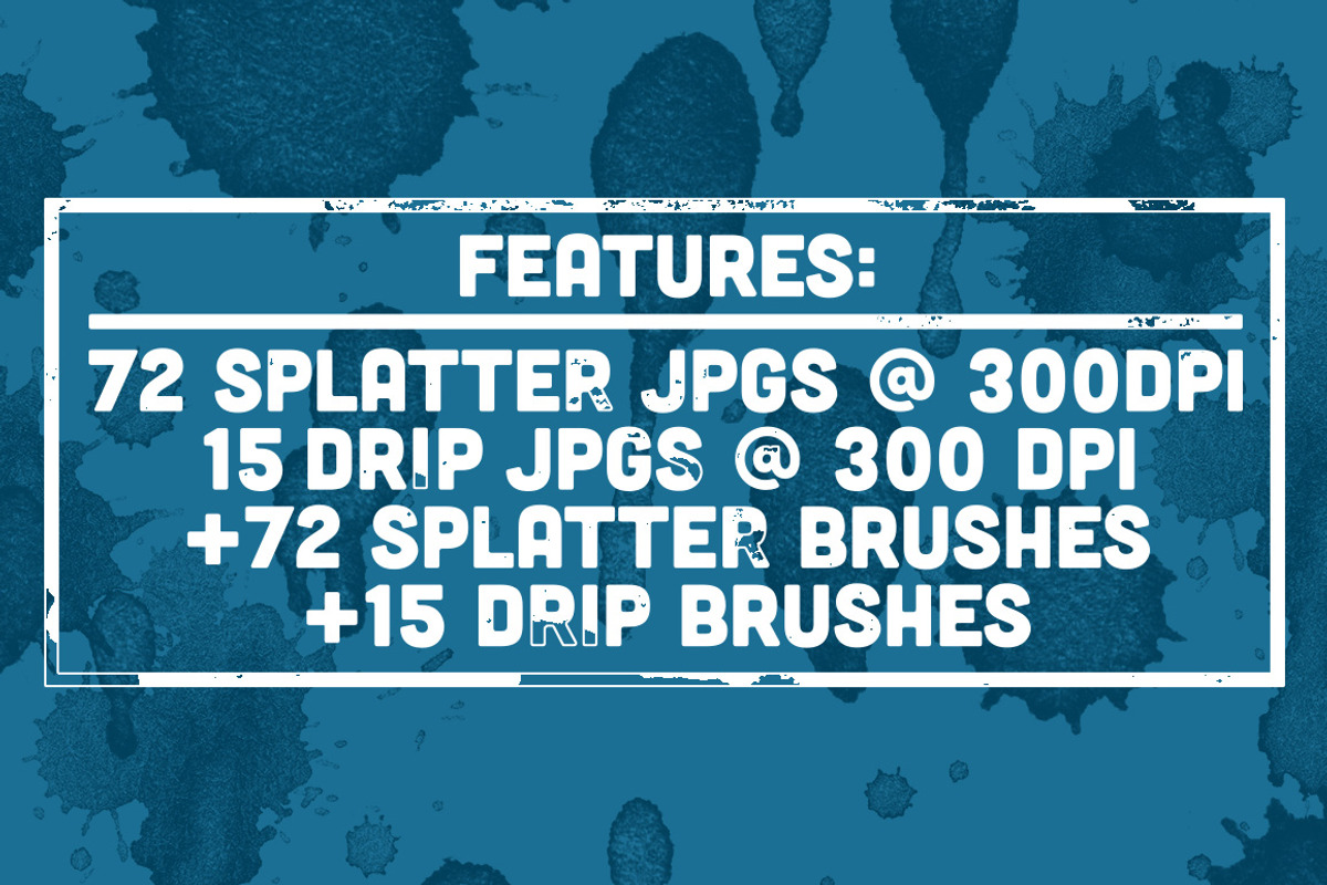 Drips & Splatters Brush Pack preview 2