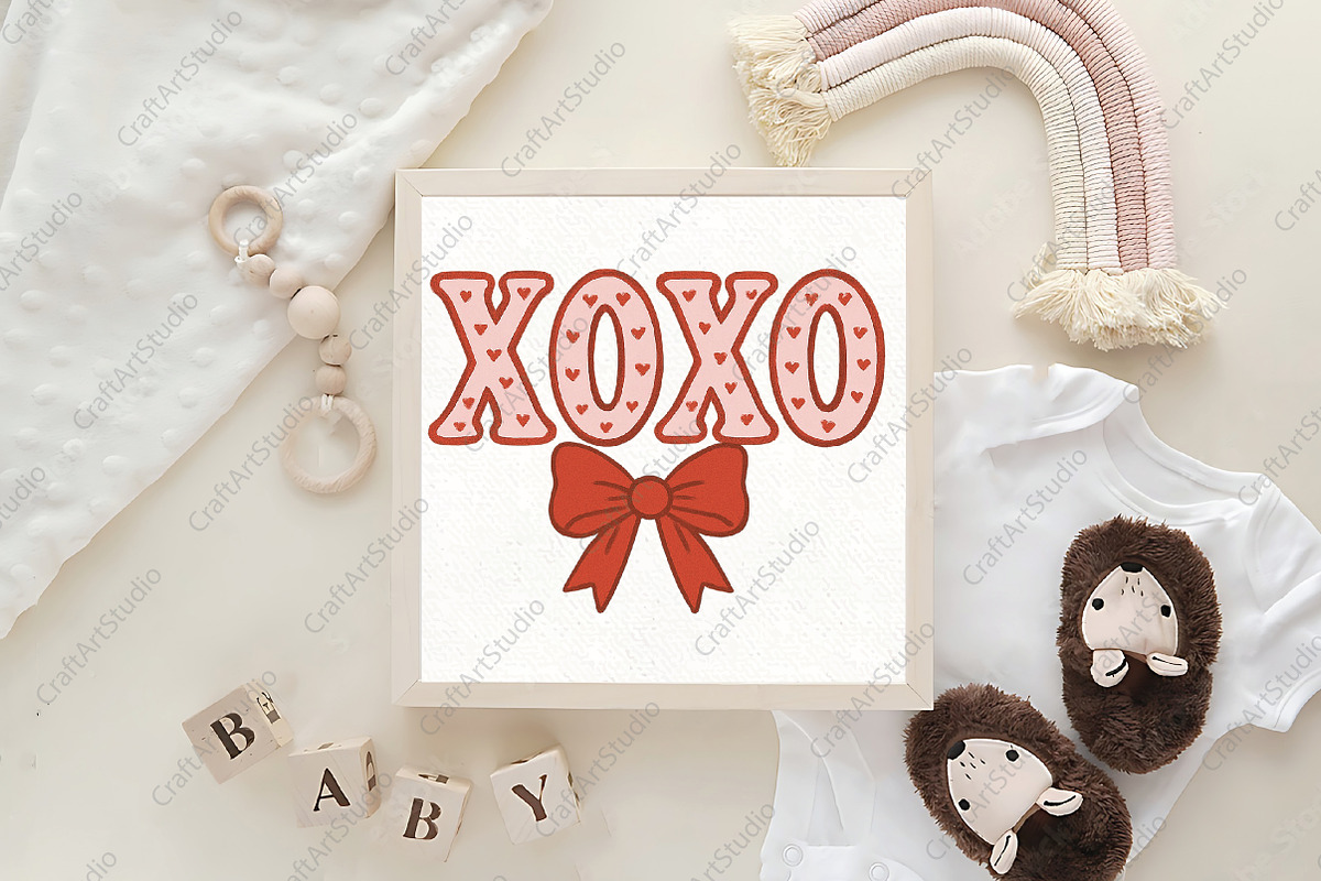 XOXO Valentines Heart PNG, an Illustration by CraftArtStudio (Photo 4 of 4)