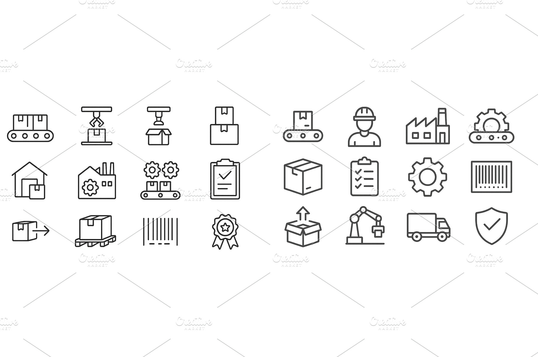 Various icons representing logistics, an Industrial Photo by ZinetroN
