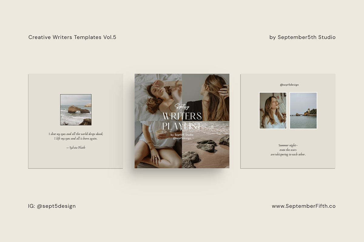 Writers Social Media Vol.5 for CANVA, a Social Media Template by September 5th (Photo 22 of 24)