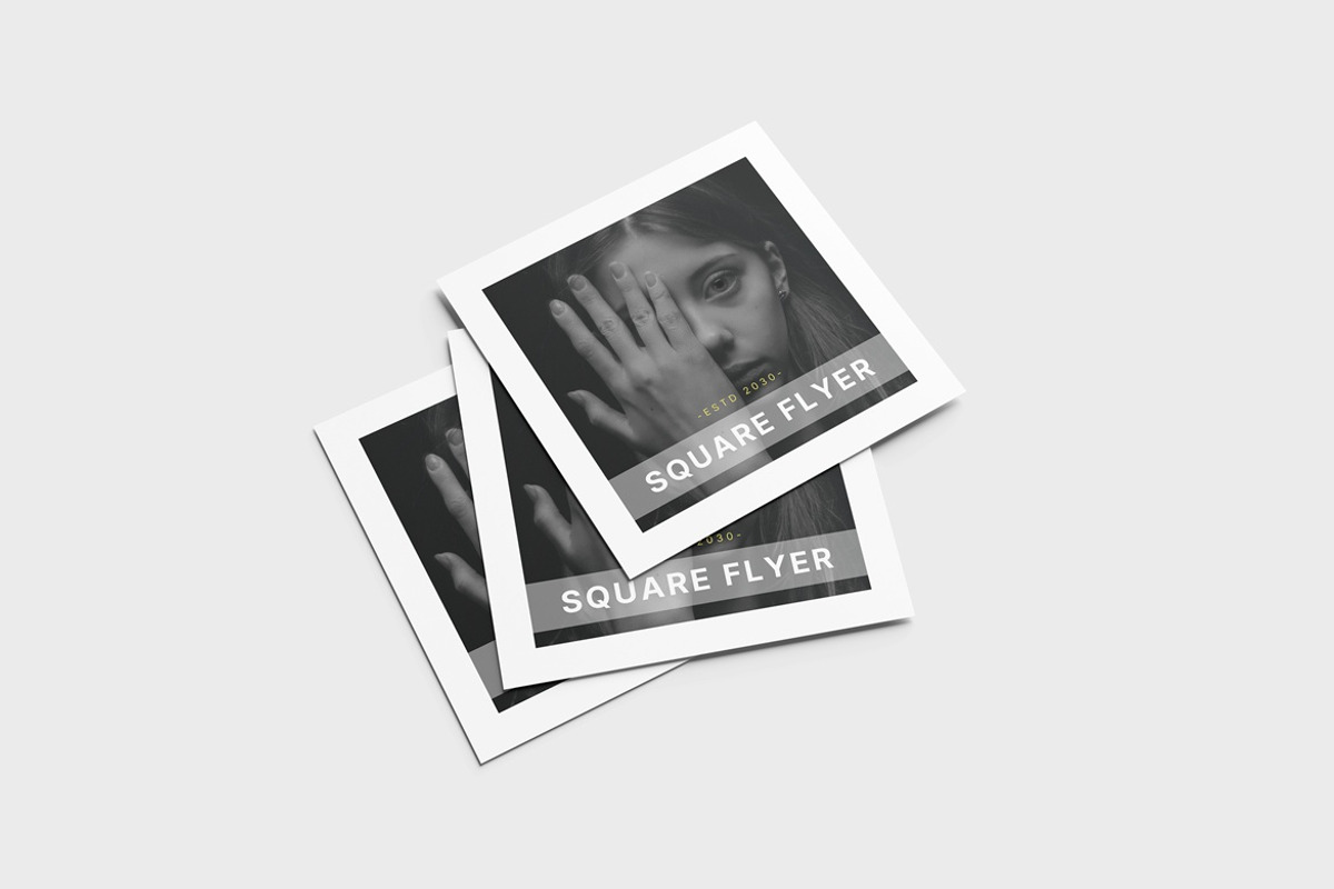 High Quality Square Flyer Mockup, an Advertising Mockup by AndikaGraphic (Photo 4 of 7)